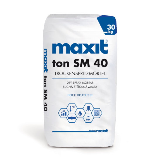 maxit ton SM 40 - C25/30 Trockenspritzmörtel 0-4 mm
