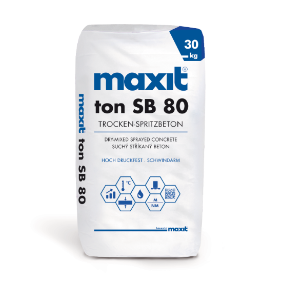 maxit ton SB 80 - C35/45 Trockenspritzbeton 0-8 mm